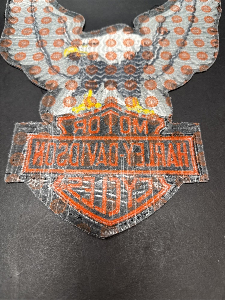 Harley Davidson Motorcycles Patch Large Approx 10”x13” Never Used - Bald Eagle