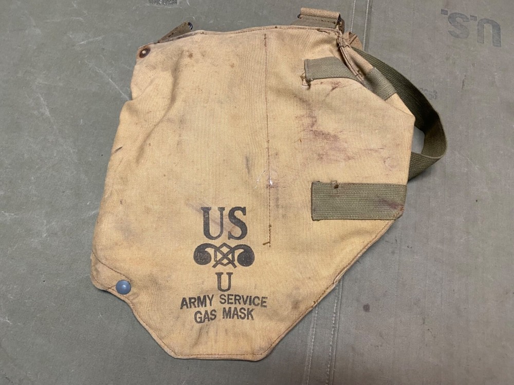 ORIGINAL WWII US USMC MARINE RAIDER MISSION M6 MASK AMMO GEAR CARRY BAG