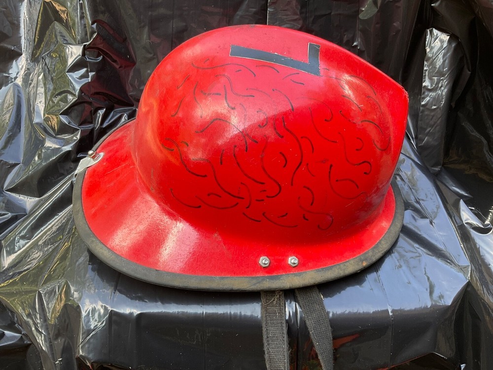 Vintage Red Fireman’s Firefighter Helmet
