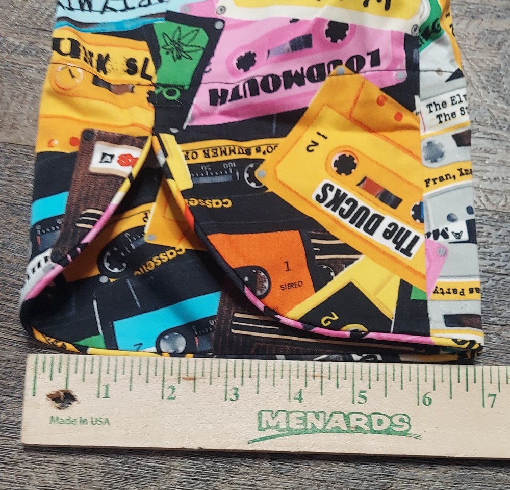 NWT Loudmouth Chef Coat Cotton Medium Bright Fun Mixtape Pattern