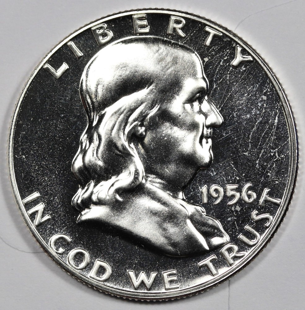 1956 Franklin Half.  CAMEO Especially Reverse.  207719