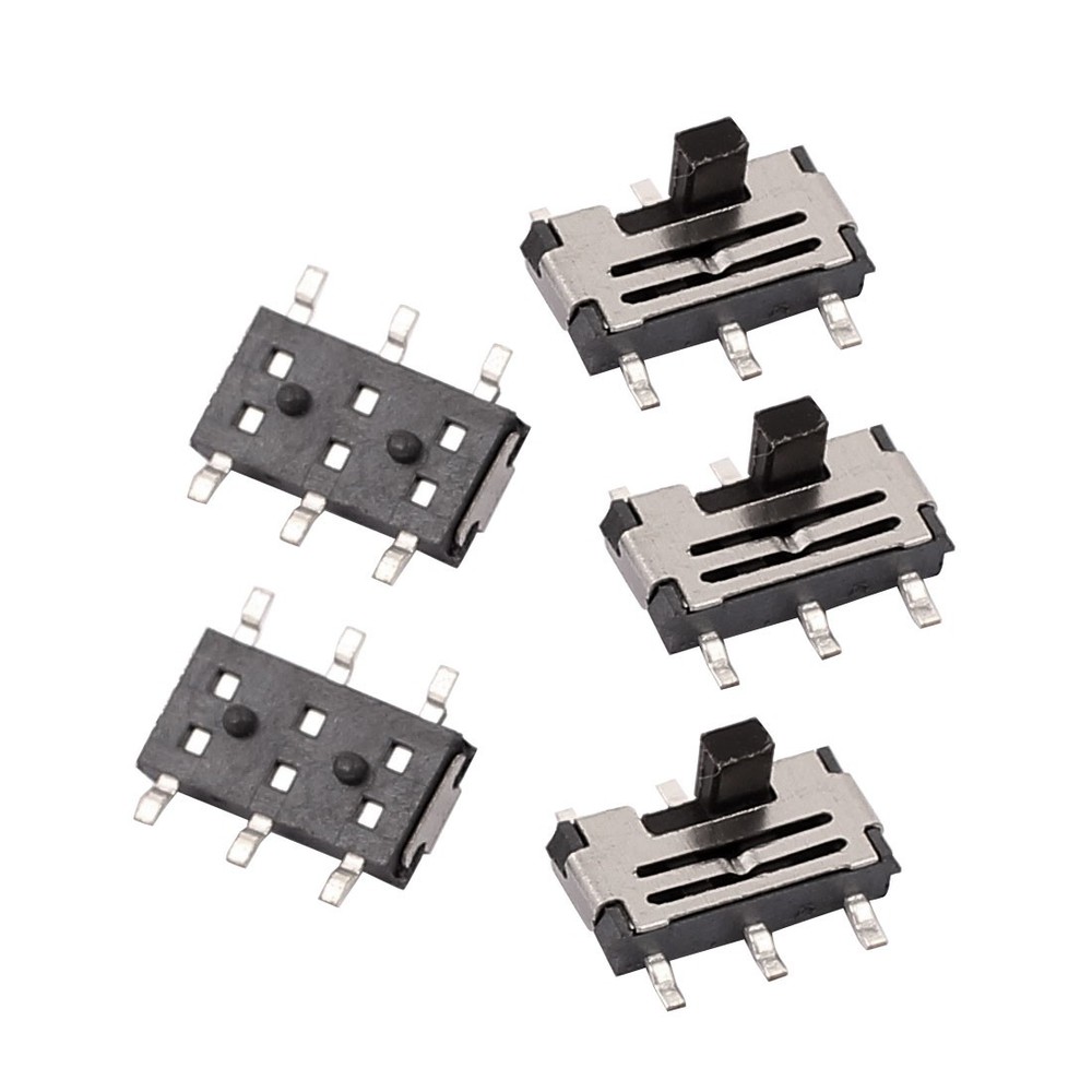 5pcs 6 Pin Devices Self Locking Mini Slide Switch