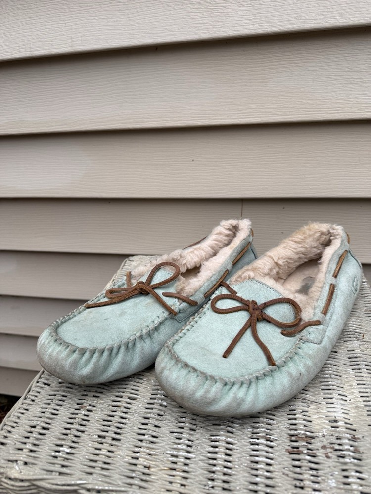 UGG DAKOTA ETHER SHEARLING LINED MOCCASIN SLIPPERS US 11