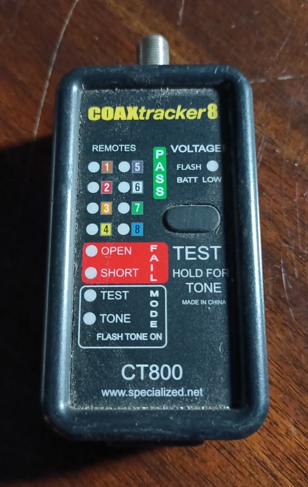 Tested Working! COAXtracker CT800 Coax Mapping Tester, 8 Color/Number-Coded
