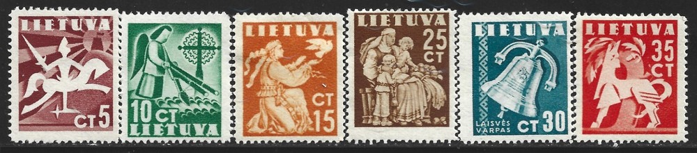 Lithuania, Scott #317-322, Various Issues, MH