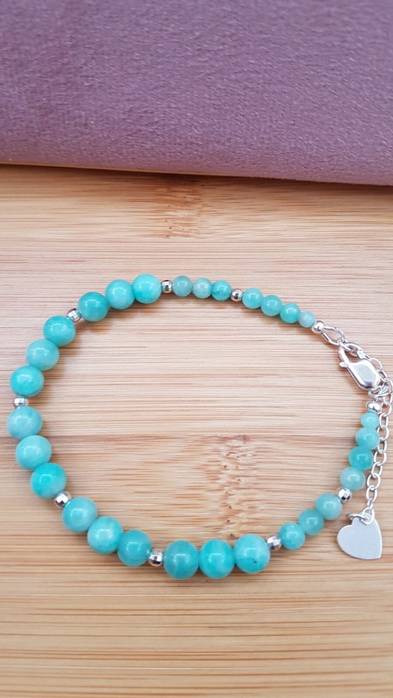 Amazonite And Sterling Silver bracelet.