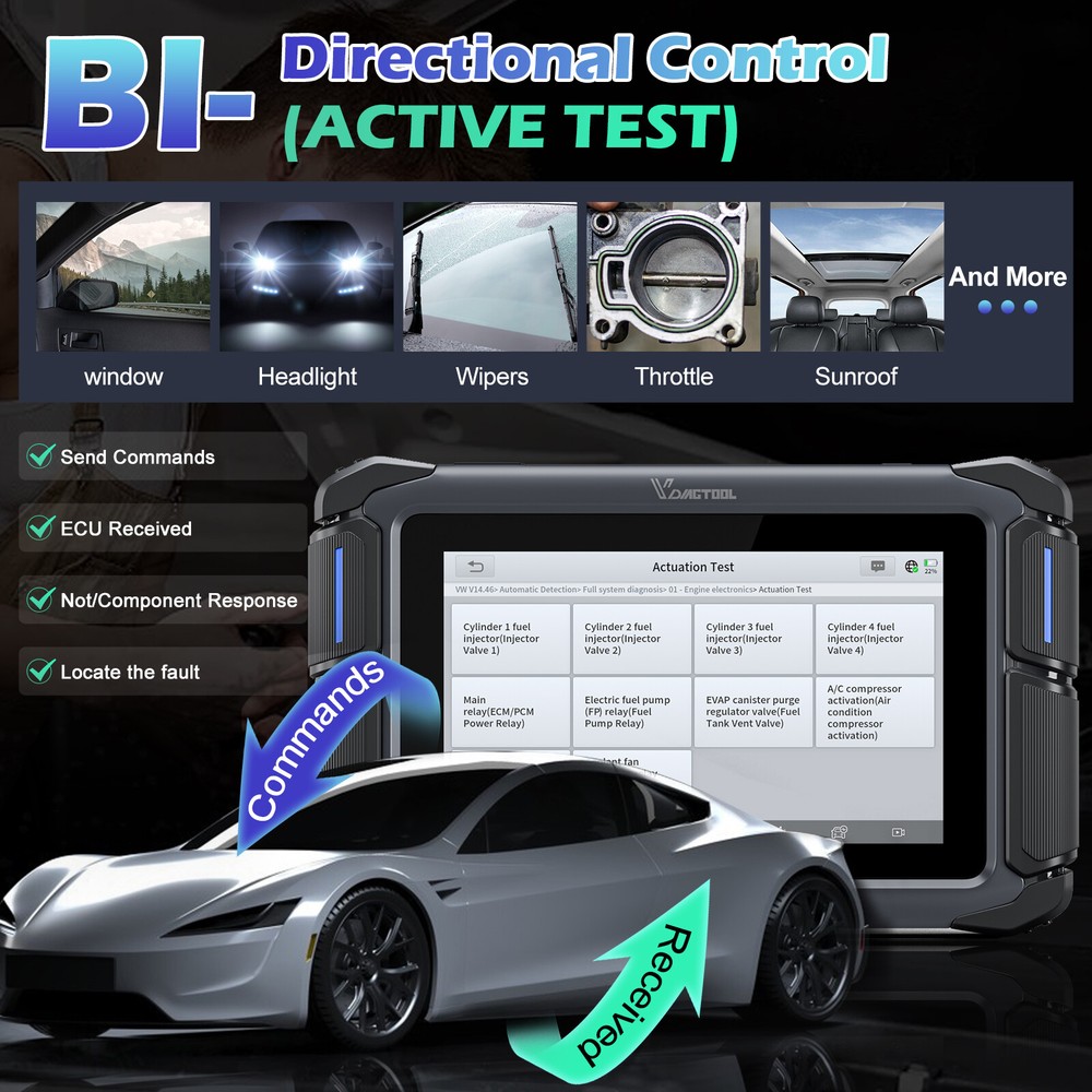 VDIAGTOOL VD70 All System Diagnostic Scanner Bidirectional Tool Configuration
