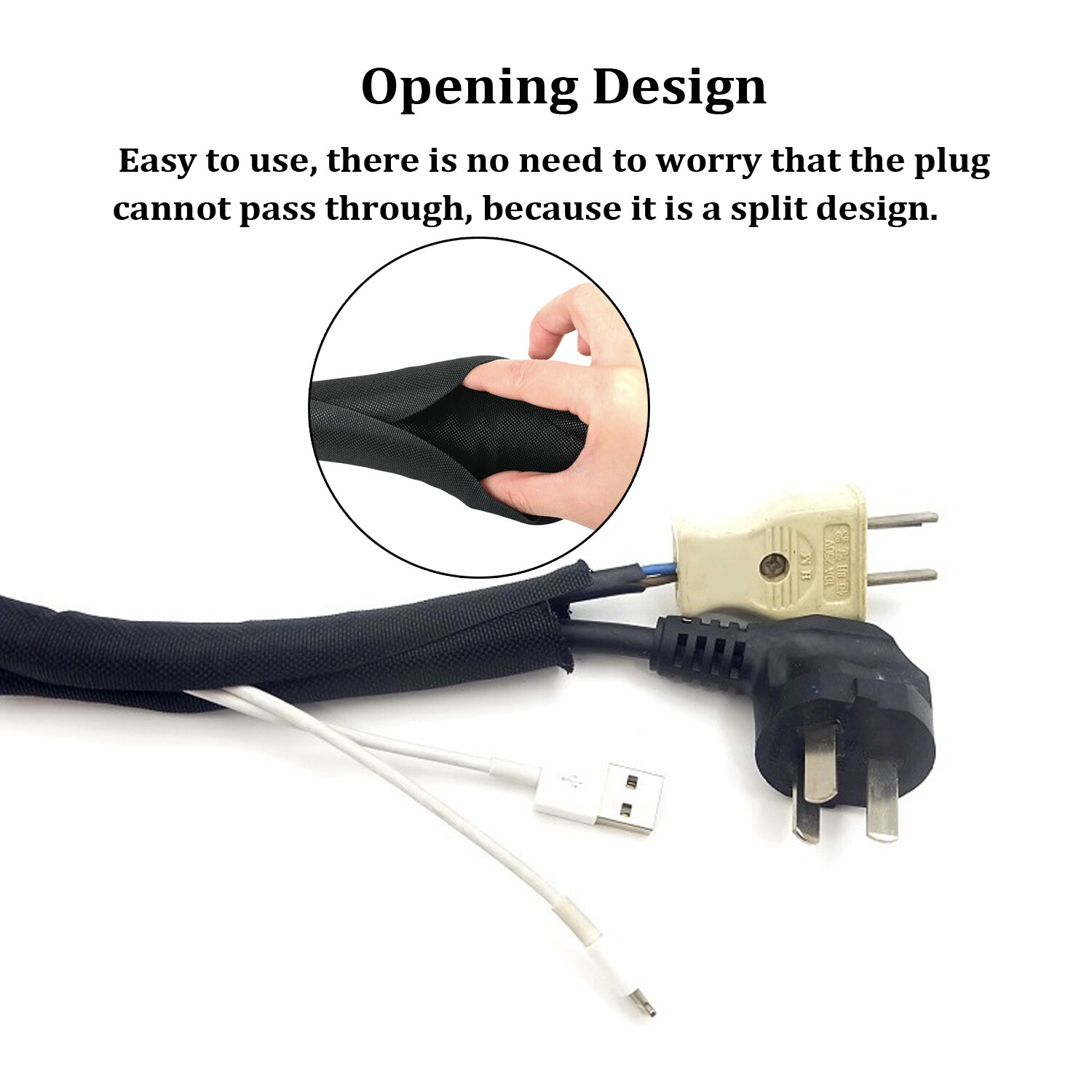 Braided Split Sleeving Wire Loom Tubing Cable insulated Sleeve Cord Protector