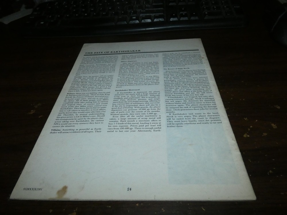 TSR D&D: Module CM4: Earthshaker! - Book Only