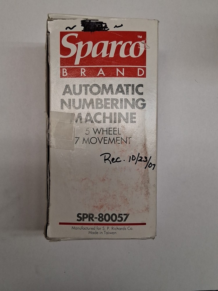Sparco Automatic Numbering Machine SPR80057 5 Wheel 7 Movement