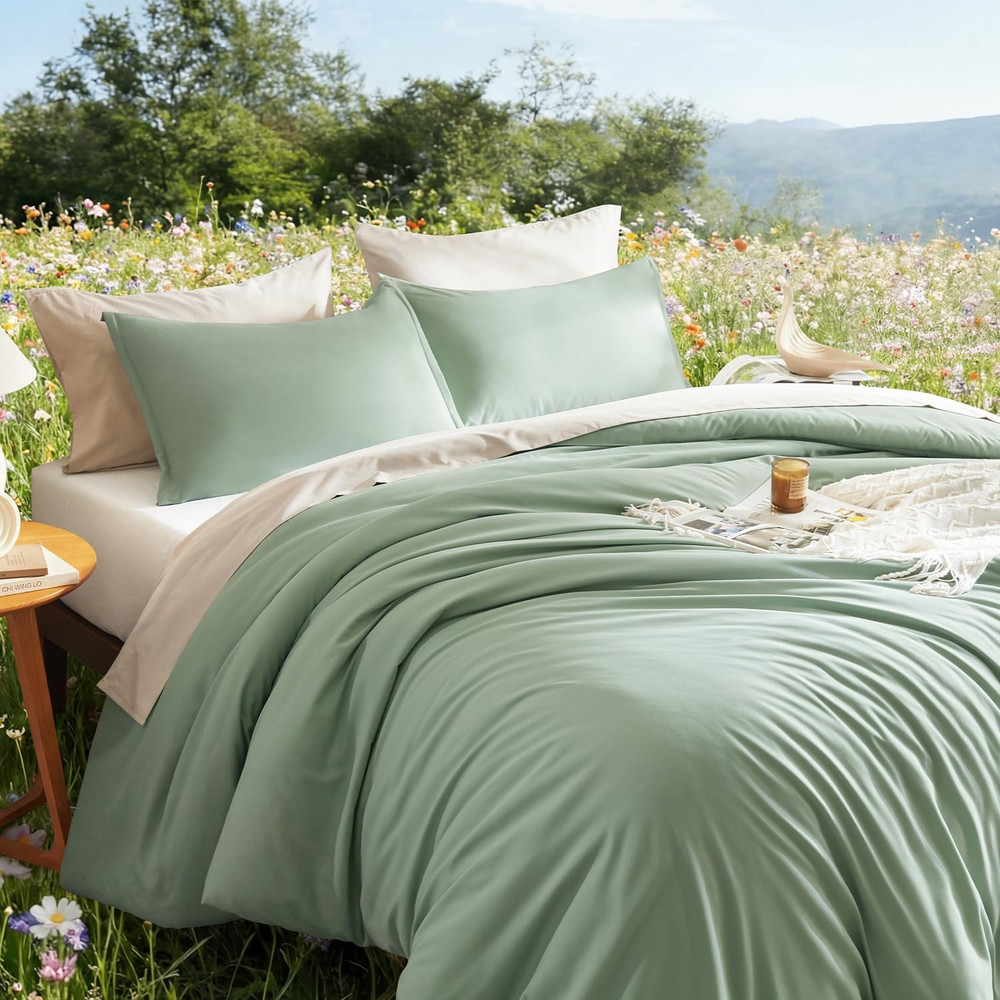King Size Comforter Set, 3 Pieces Lightweight Solid Comforter King Size, All Sea