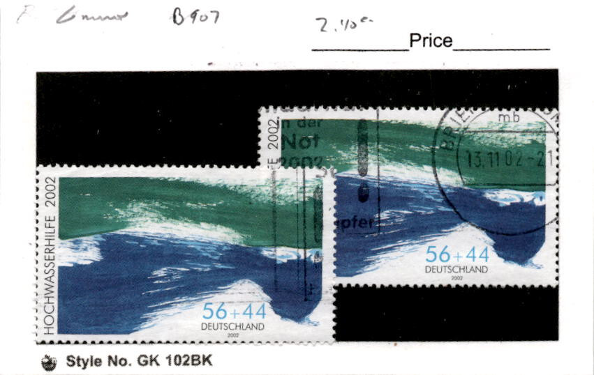 Germany, Postage Stamp, #B907 (2 Ea) Used, 2002 Environmental (AG)
