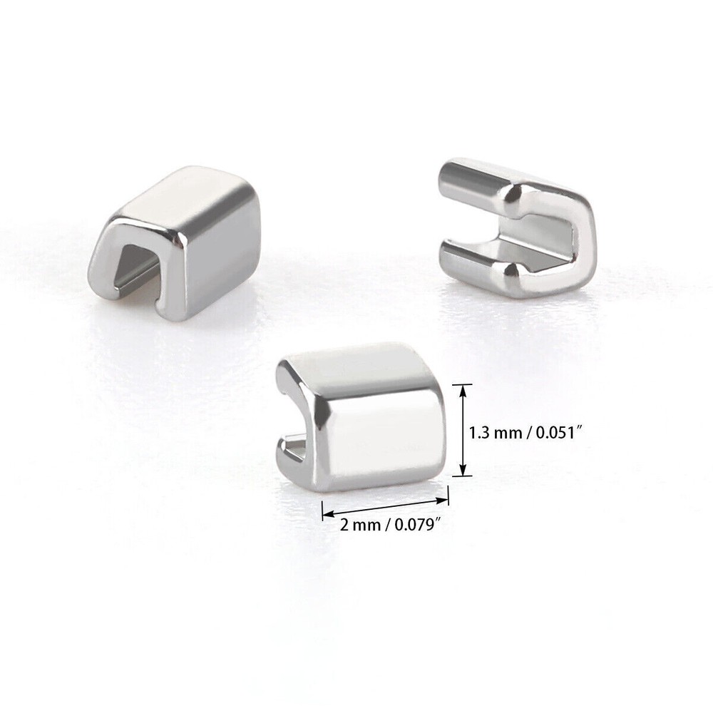 10Pcs/Pack Dental Orthodontic Stainless Stee Crimpable Hooks Stops Opened Type