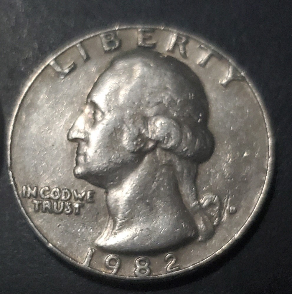 1982 D Washington Quarter IN COD WE TRUST DDO Error REF#0132