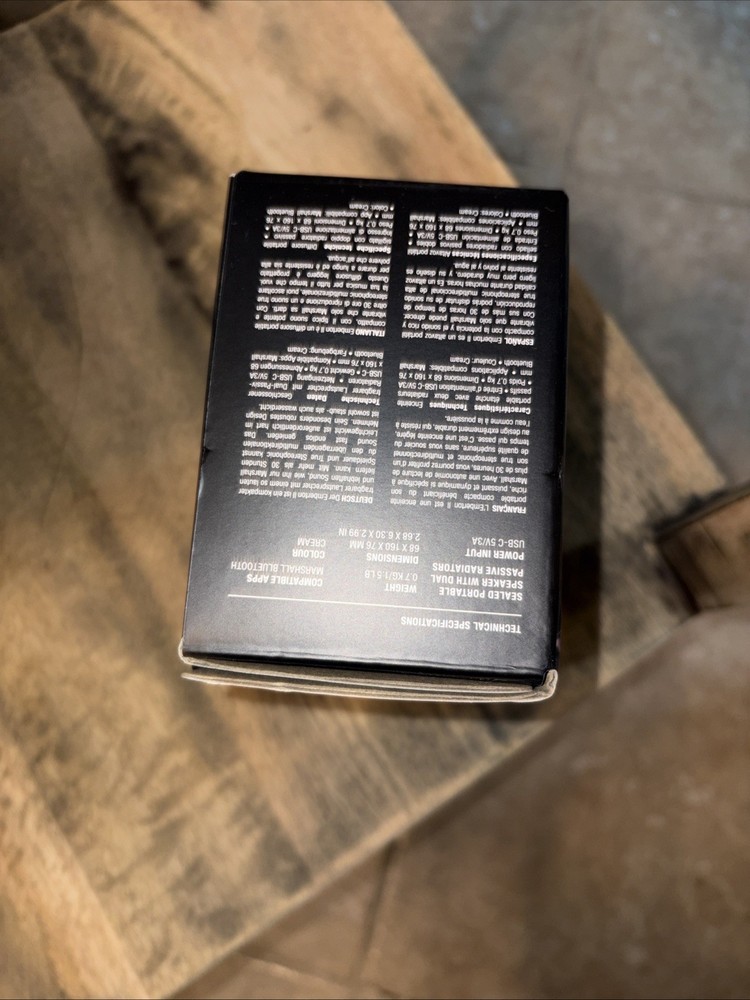 Marshall Emberton II Portable Bluetooth Speaker, Cream