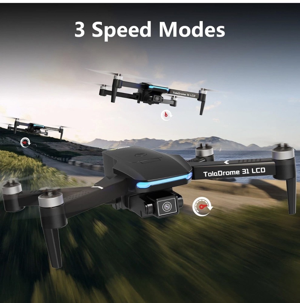 Toladrone TD31LCD RC Drone with LCD Screen, Foldable for Beginners...
