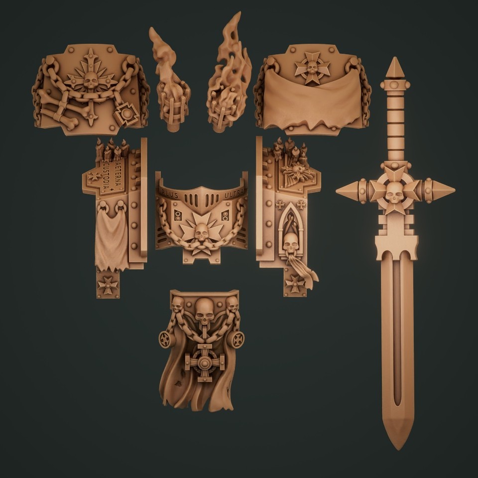 Templar Crusaders Dreadnought Upgrades (Brutalist, Redemption)