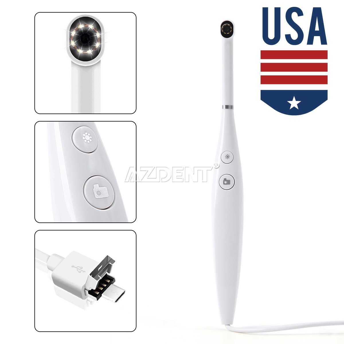 Dental Intraoral Camera USB Digital Imaging Intra Oral HD Camera 8 LED light