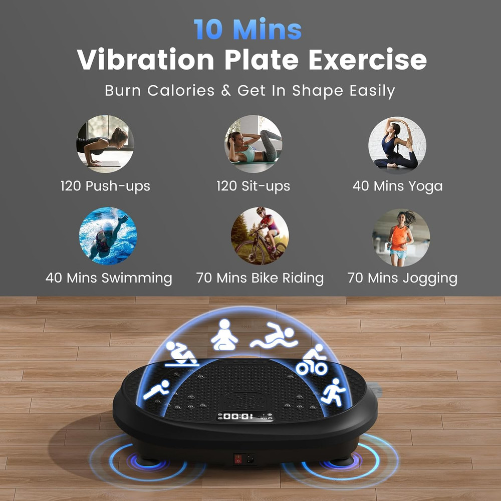 Vibration Plate Exercise Machine, Vibrating Fitness Platform for Lymphatic Drain