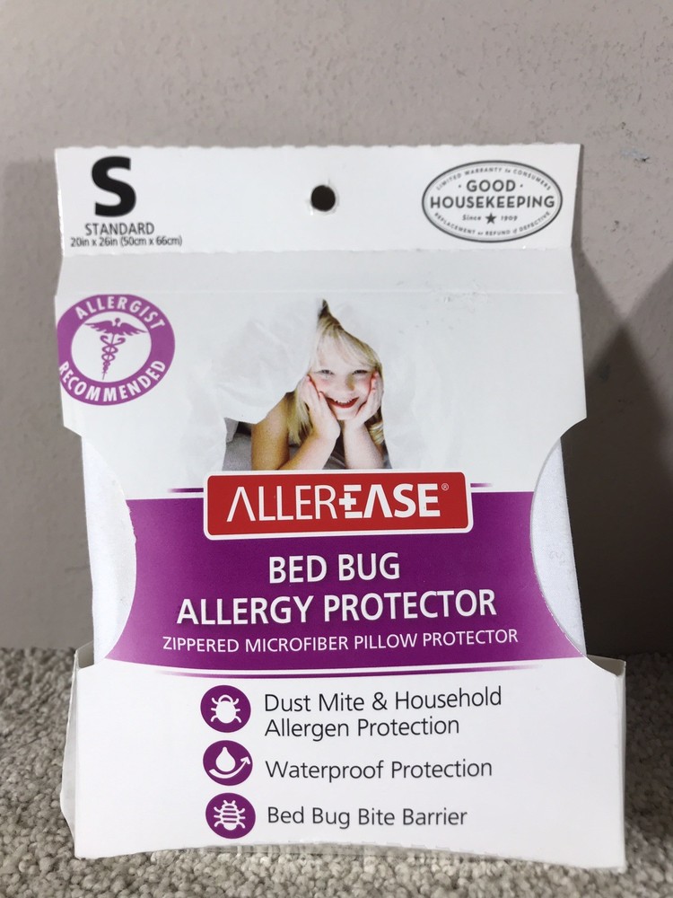 ALLER-EASE Bed Bug Allergy Protector Microfiber Pillow Protection Standard (x2)