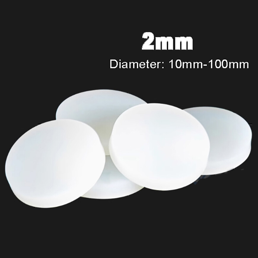 Thick 2mm Solid Silicone Disc Discs Round Silicone Pads Pad Sheet Φ10mm-100mm