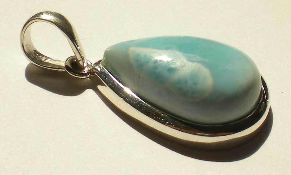 Larimar Pendant - Sterling Silver j2561b