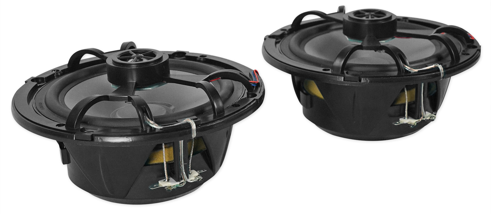 (4) Rockville RKL65MBW 6.5" 700w Marine Boat Speakers w/LED+Black/White Grilles