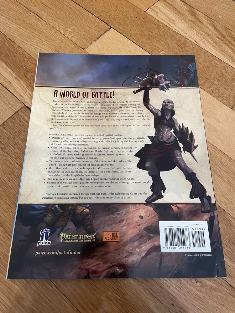 Pathfinder Campaign Setting Inner Sea Combat RPG D&D 3.5 D20