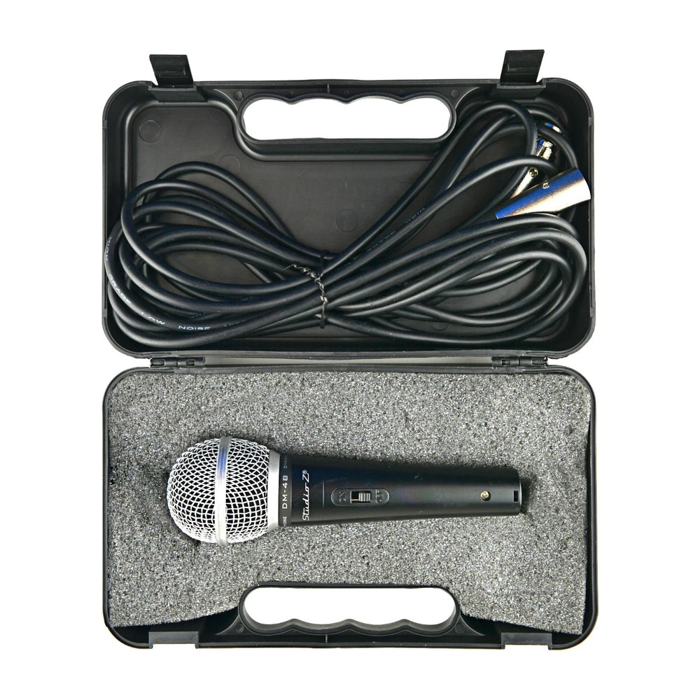Professional Dynamic Handheld Microphone with XLR Mic Cable and Hardshell Case