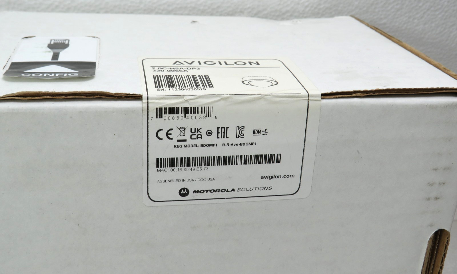 Avigilon 2.0C-H5A-DP2 Pendant Mount Outdoor Dome Camera (FACTORY SEALED) [CTD]