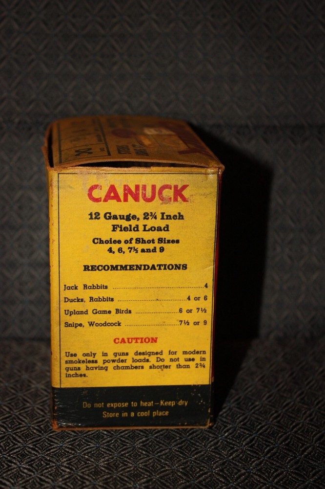 canuck shotgun shells box