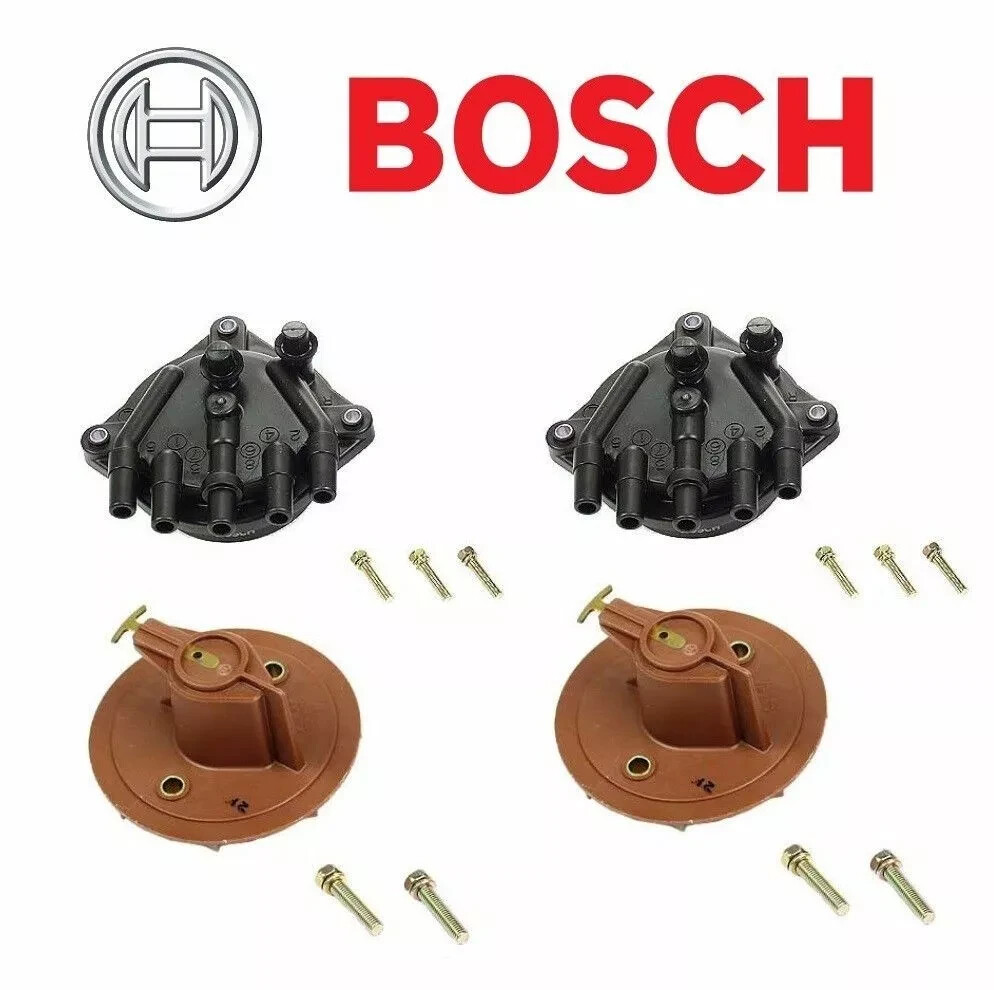 Kit of 2 Distributor Cap & 2 Rotor Bosch Brand For Lexus LS400 04268/03350