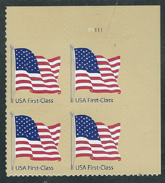 Scott #4130...(41) Cent... Flag...Plate Block
