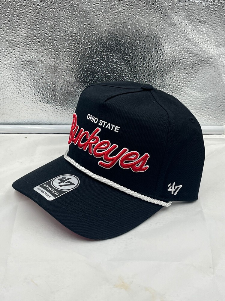 Ohio State Buckeyes NCAA '47 Brand Black Hitch Script Adjustable Snapback Hat