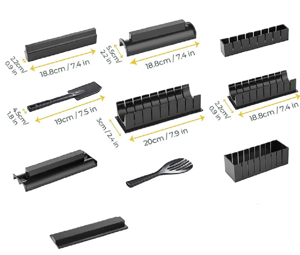 DIY Sushi Making Kit Sushi Roller Rice Ball Mold Accessories