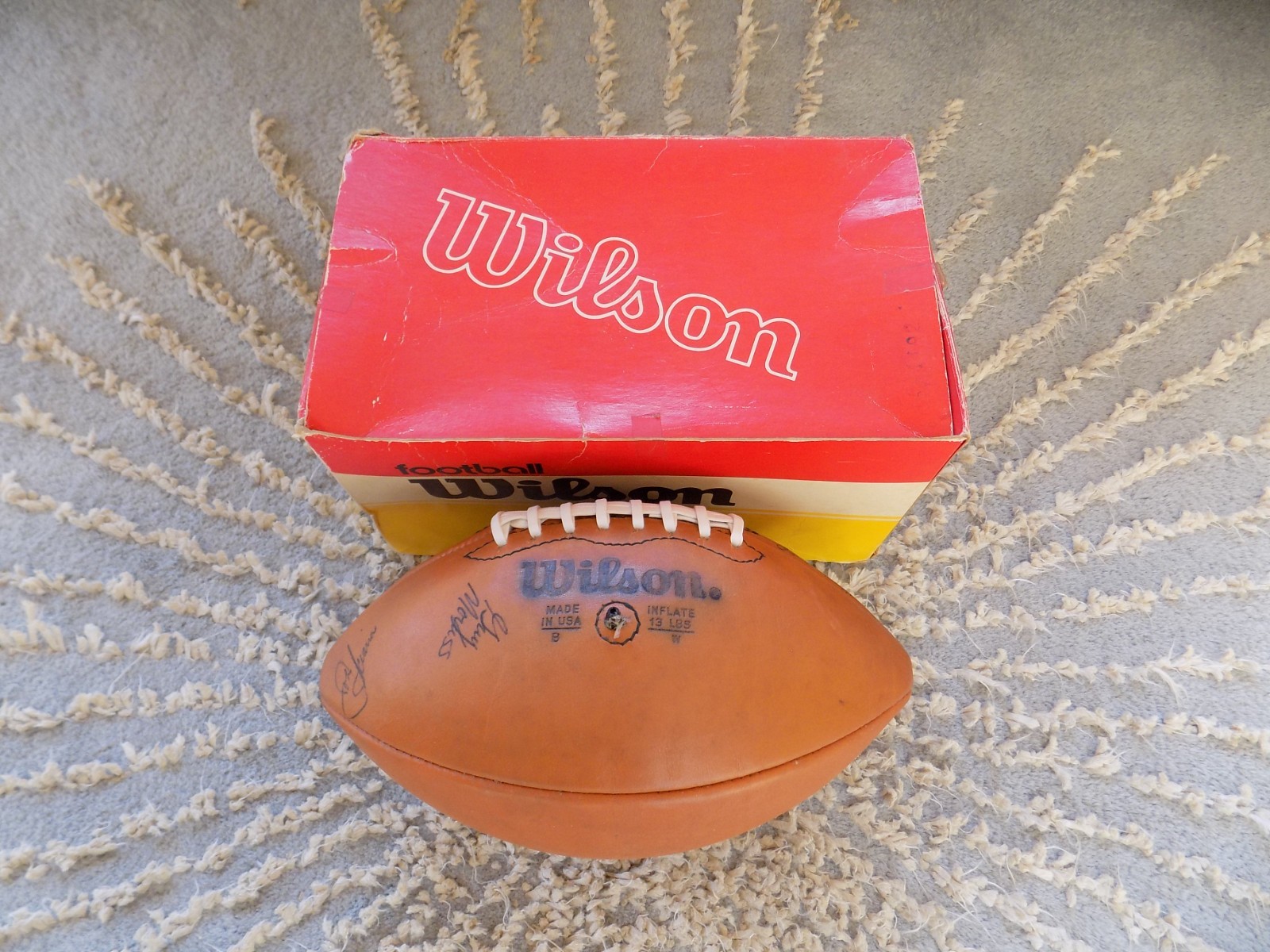 Philadelphia Eagles NFC Champions 1980 Team Issued Signed Wilson Football