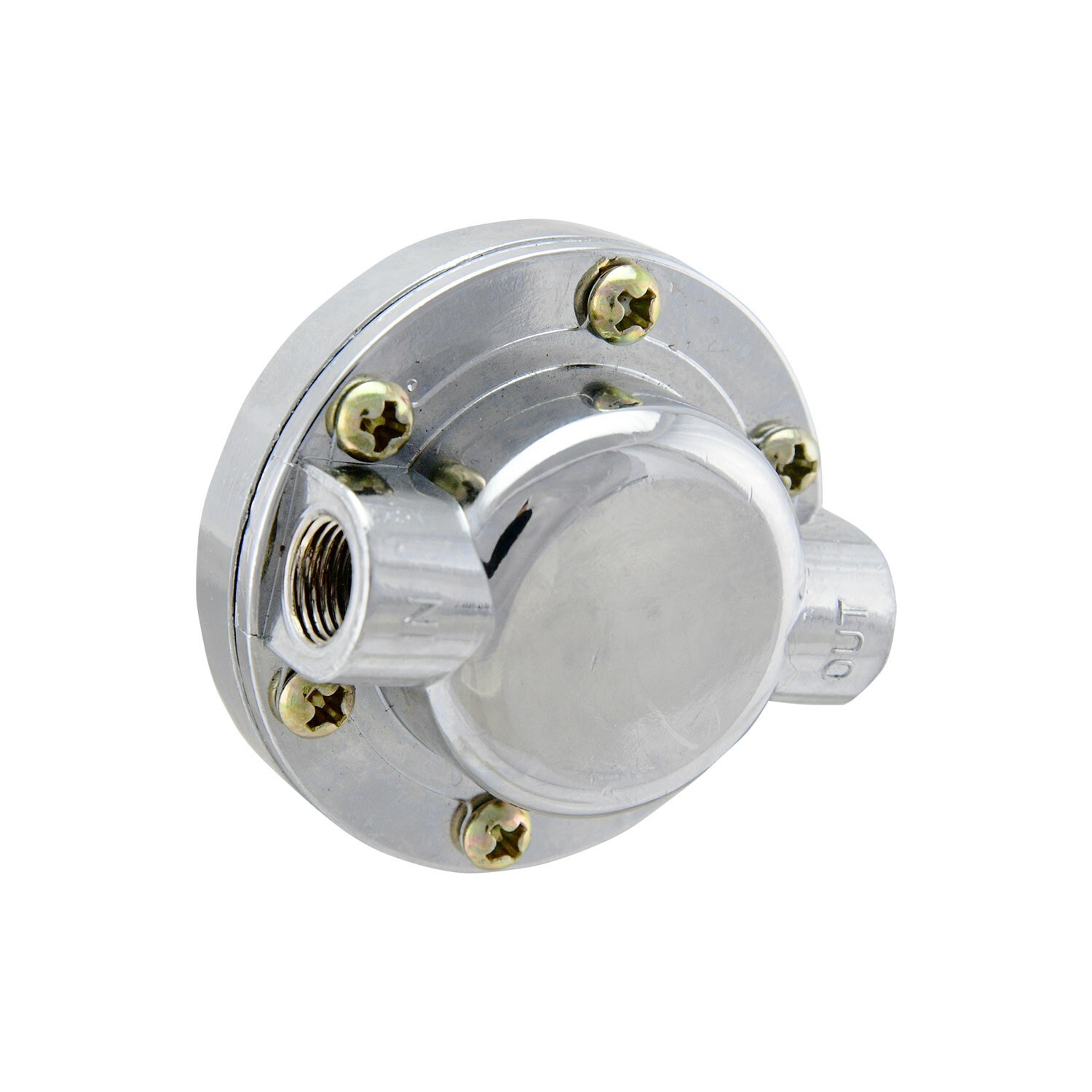 Universal Inline Chrome Low Pressure Adjustable Fuel Pressure Regulator 1-6 PSI