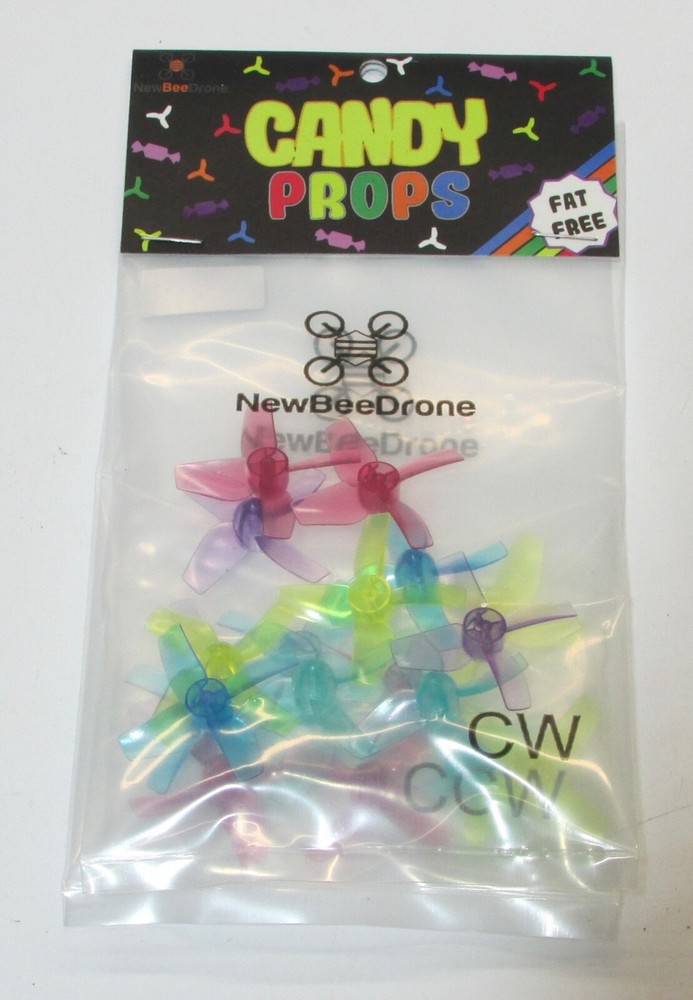 NewBeeDrone (Quad Blade) Micro Propeller Replacement Multi Colored (Set Of 20)