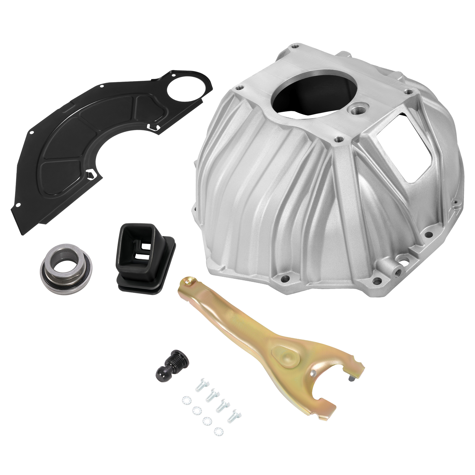 FOR CHEVY BELL HOUSING KIT & 11" CLUTCH FORK & THROWOUT BEARING & COVER #3899621