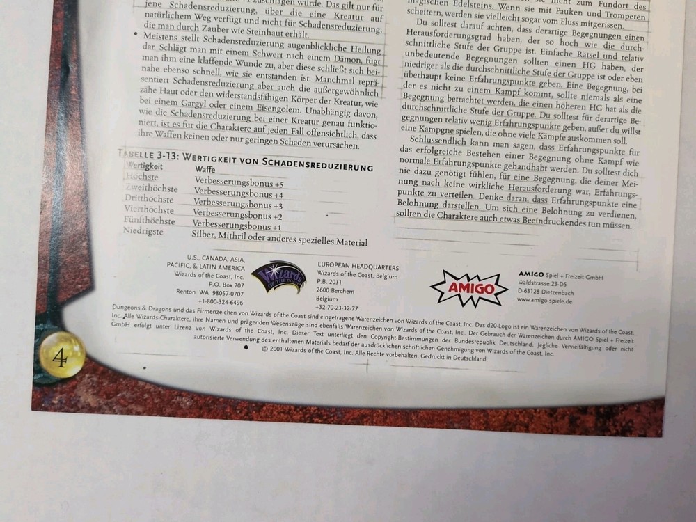 German Dungeons And Dragons Preview DM Sheet