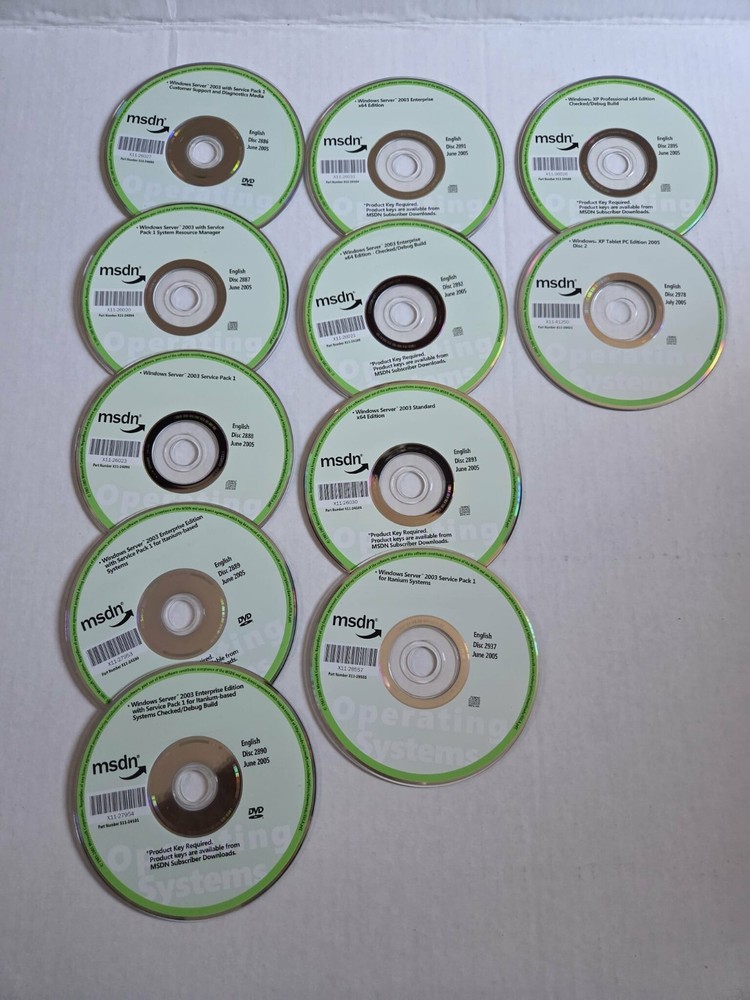Microsoft MSDN Subscription Archive (2001–2005) – Visual Studio, SQL Server, Win