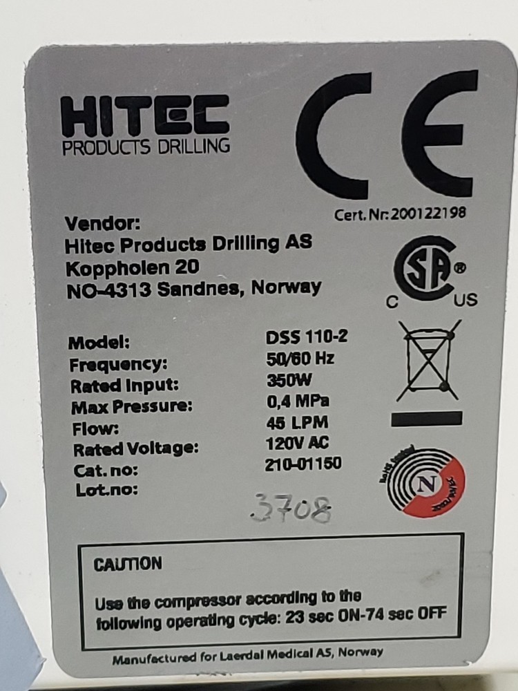 Laerdal DSS 110-2 Air Compressor Unit for Manikin Simulator