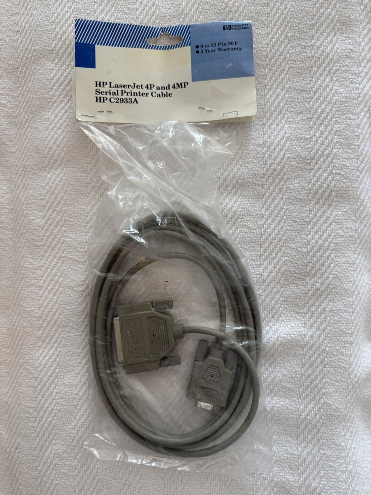 Hewlett-Packard C2933A RS232 Serial Printer Cable