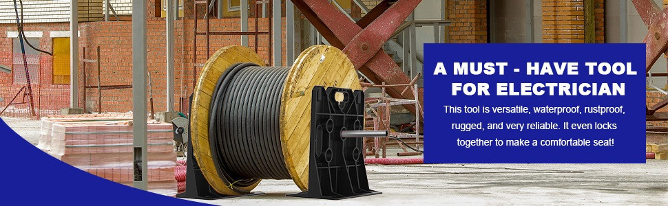 Portable Wire Dispenser Electrical Cable Spool Rack Spool Caddy Wire Roll Holder