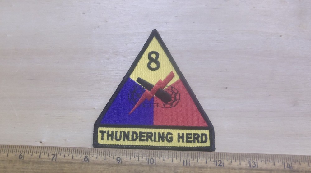 US Army - 8th Armored Division - Thundering Herd Embroidered Patch