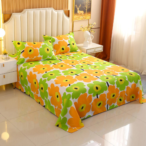 Plus Size Flowers Simplicity Bed Sheet Set Smooth Feel Double People Bed Sheets