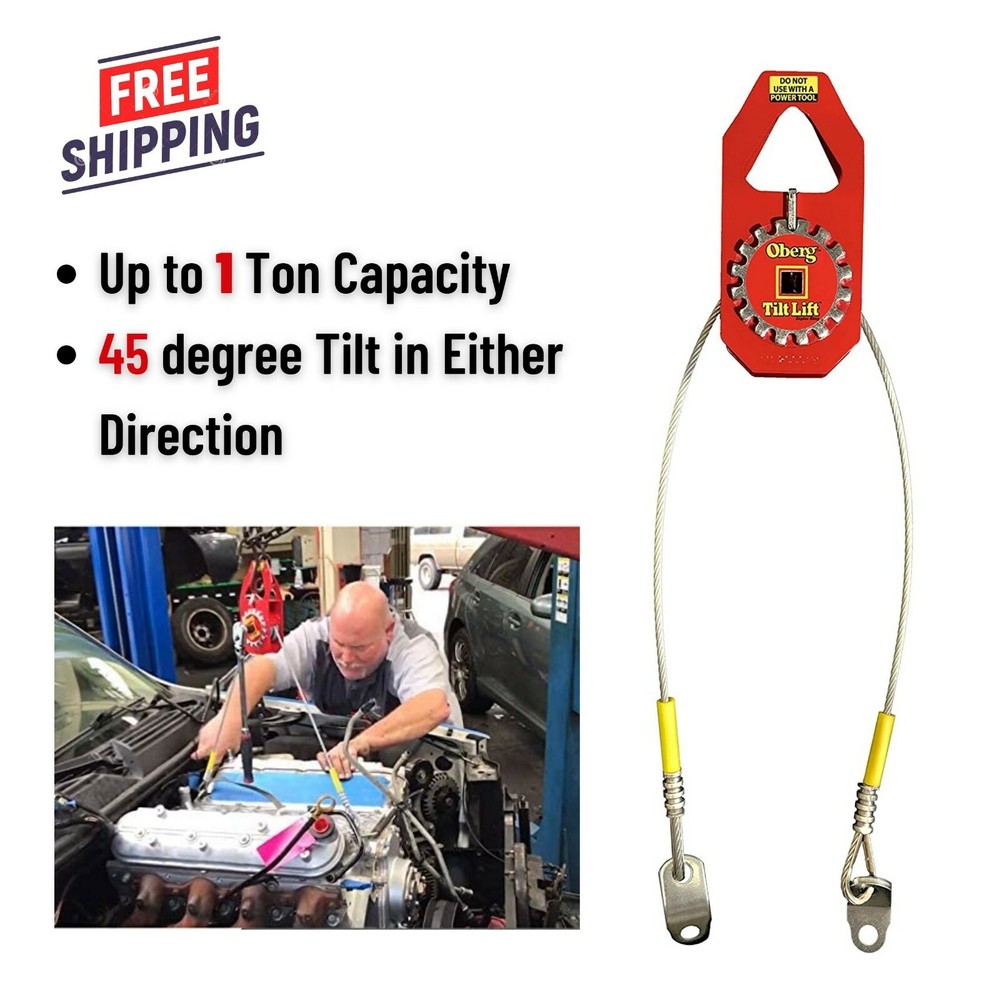 Engine Tilter Hoist Sling Single Hand Operation Lifting Engine Swap Trans Remove