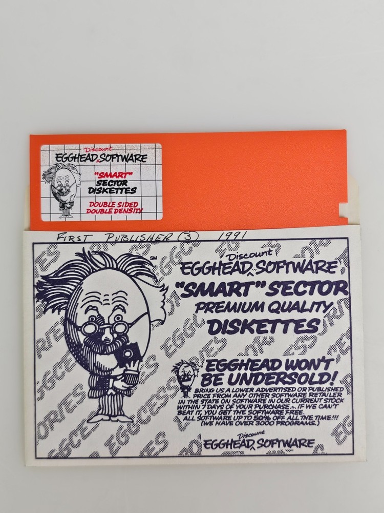 Orange Egghead Discount Software Smart Sector Floppy Disk Diskette