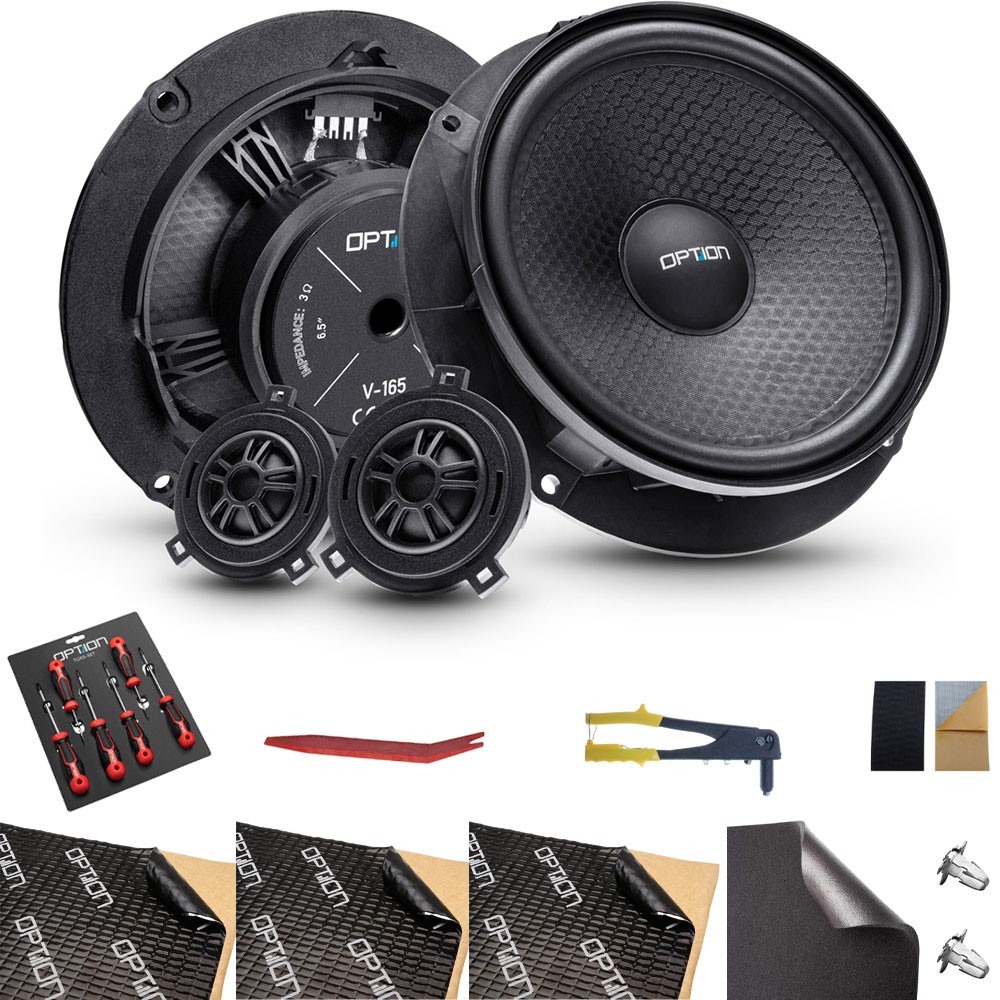 Front Speaker Set for Skoda Fabia (4th Gen.) | Includes Insulation | Plug & Play