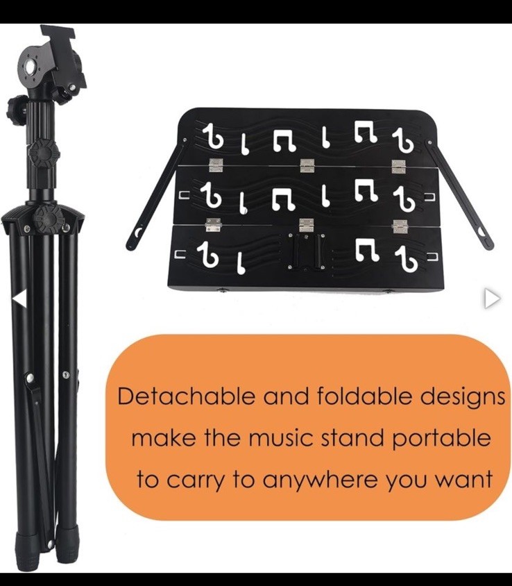 Adjustable Music Stand Notebook Holder with Versatile Height